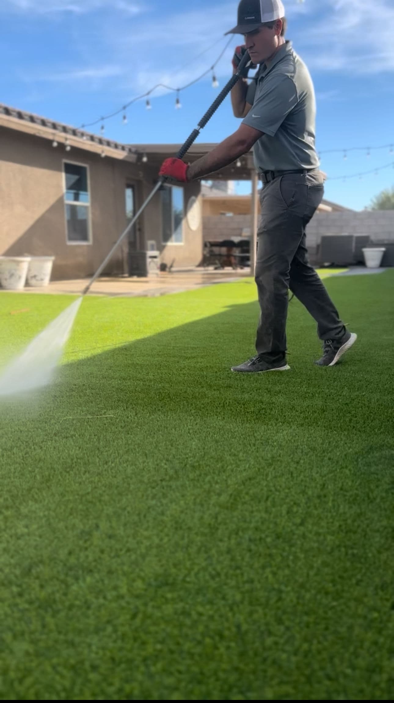 Artificial Turf Transformation with ShineTech Cleaning in Yuma