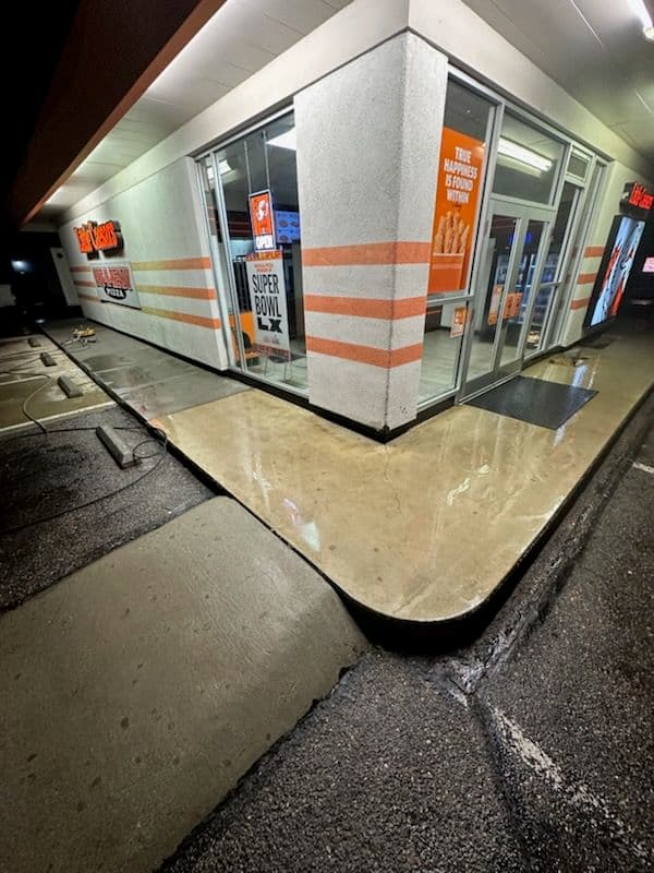 Overnight Power Washing at Little Caesar's