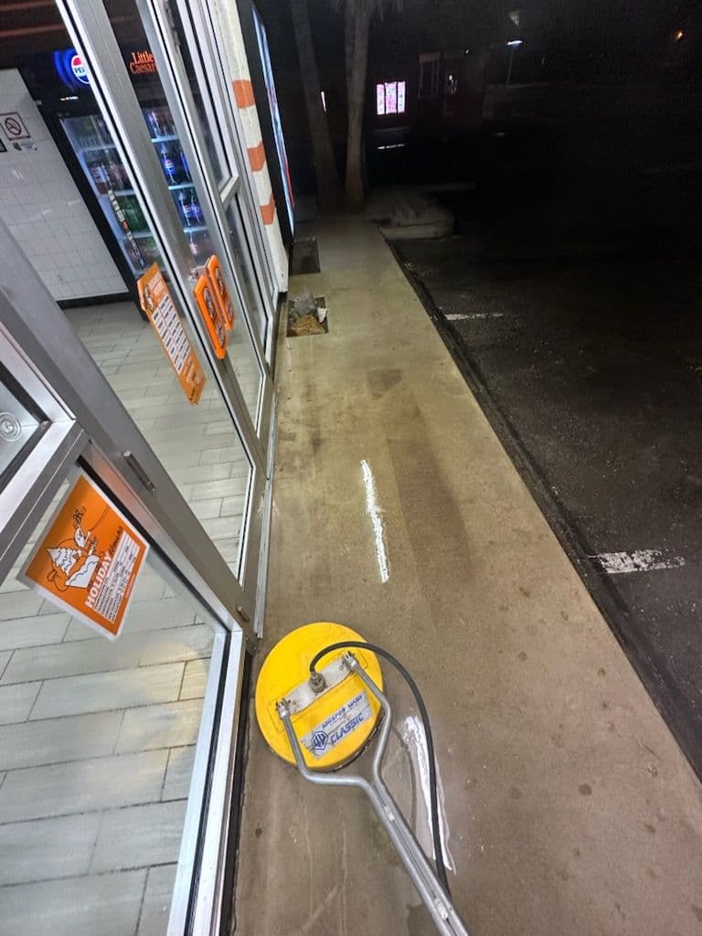 Overnight Power Washing at Little Caesar's